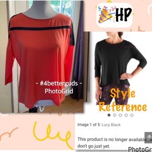 New Lucy REI Light & Free Long Sleeve Crew Neck Mesh Sheer High-Low Coral Top MD
